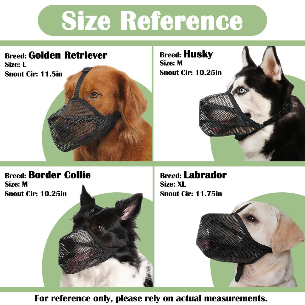 Mayerzon Soft Mesh Dog Muzzle for Medium Dogs – Breathable & Adjustable Anti-Bite Muzzle for Grooming, Walking, Vet Visits