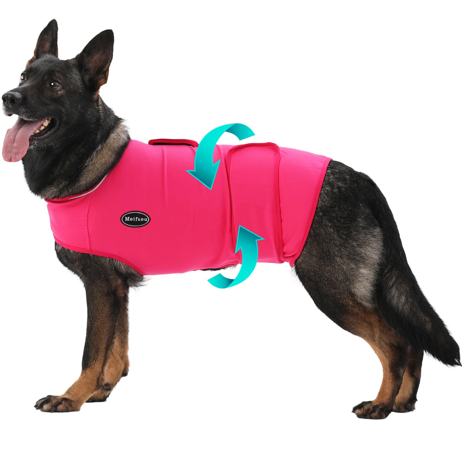 Meifsou Dog Anxiety Vest – Calming Thunder Jacket for Dogs, Skin-Friendly, Adjustable, Washable
