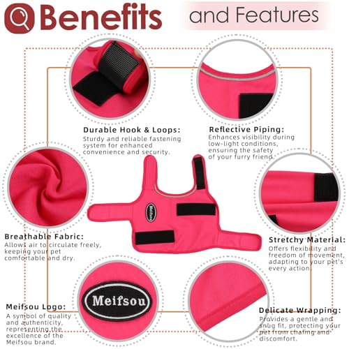 Meifsou Dog Anxiety Vest – Calming Thunder Jacket for Dogs, Skin-Friendly, Adjustable, Washable