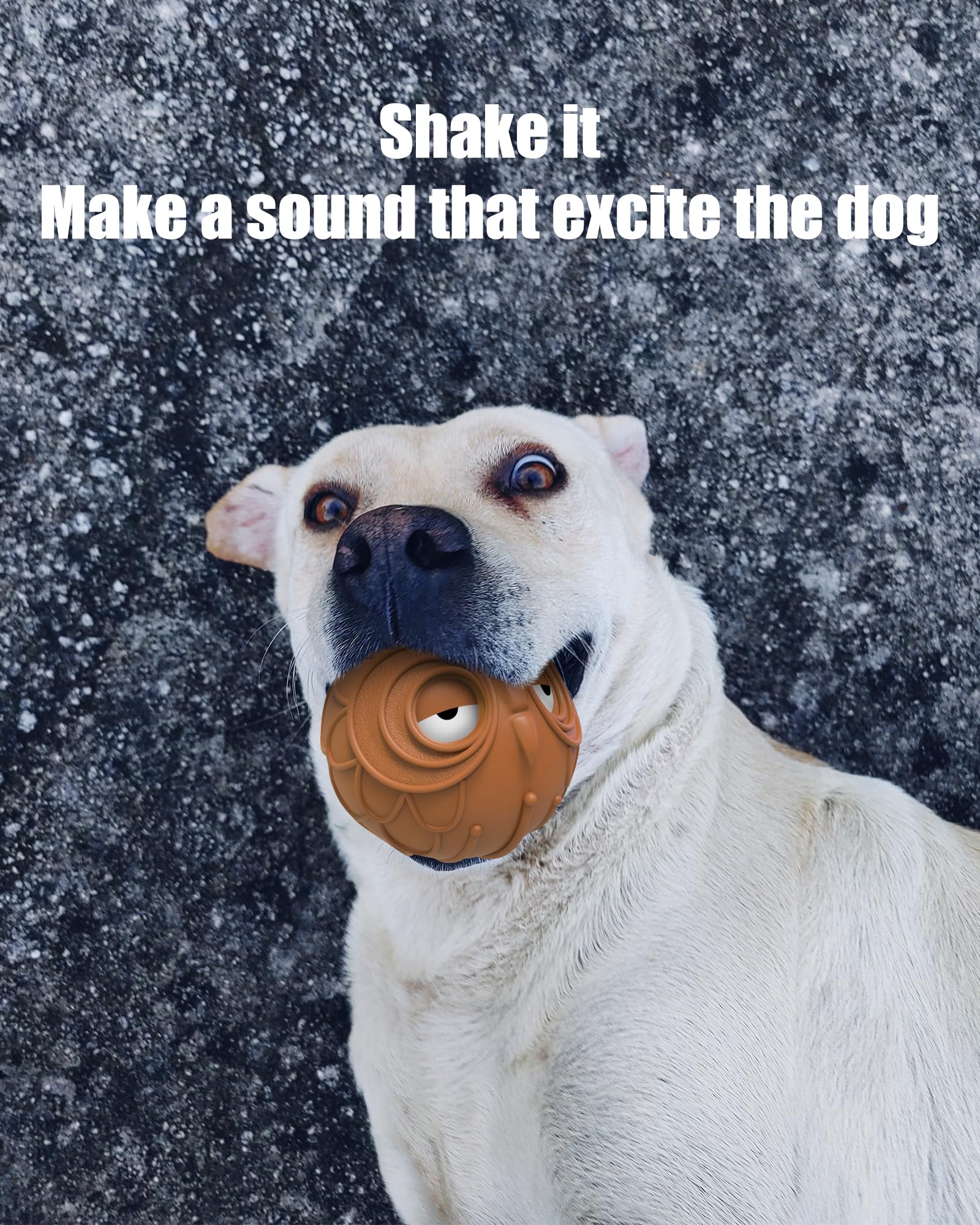 Mewlmart Giggle Ball for Dogs – Natural Rubber Owl Toy with Laughing Sound, Durable for Medium Large Dogs