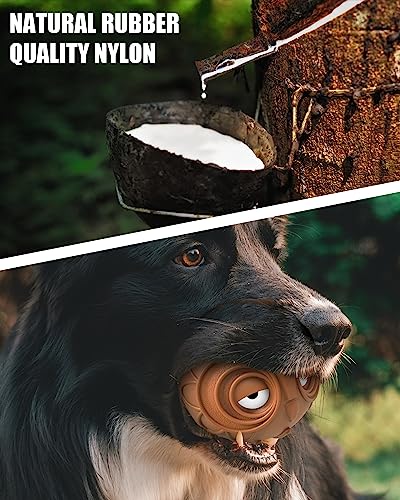 Mewlmart Giggle Ball for Dogs – Natural Rubber Owl Toy with Laughing Sound, Durable for Medium Large Dogs