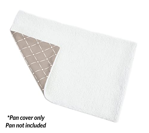 MidWest Quiet Time Reversible Crate Pan Cover, 30-Inch, Mushroom Diamond/Fleece