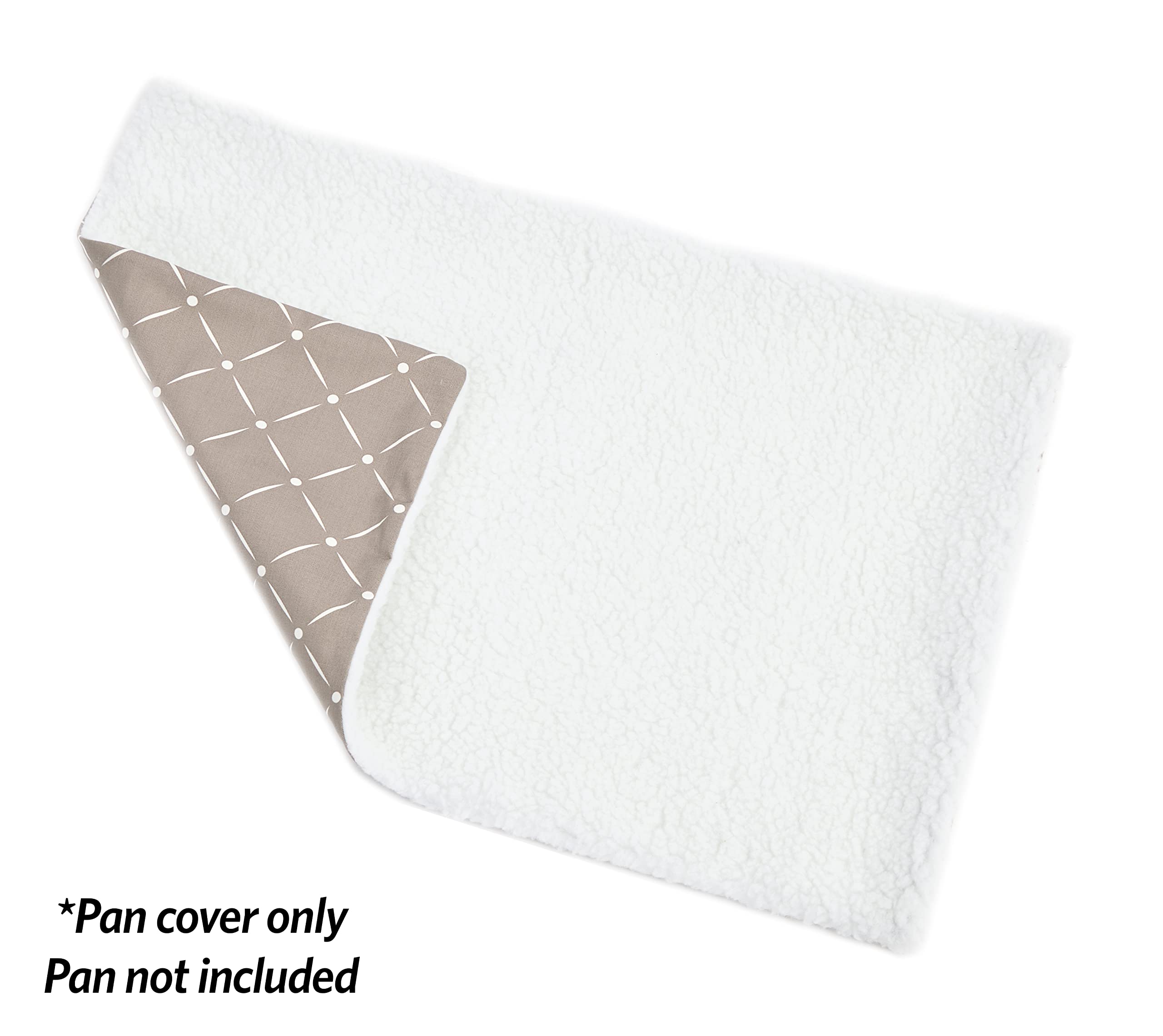 MidWest Quiet Time Reversible Crate Pan Cover, 30-Inch, Mushroom Diamond/Fleece