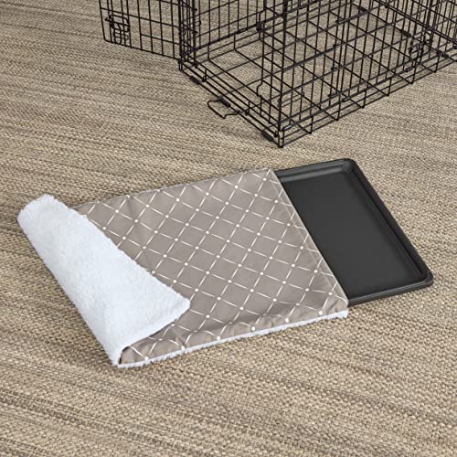 MidWest Quiet Time Reversible Crate Pan Cover, 30-Inch, Mushroom Diamond/Fleece