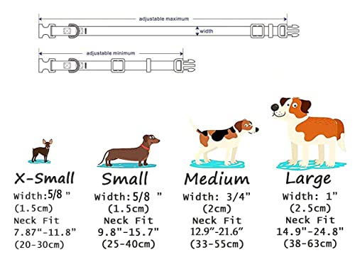 Mihqy Bohemian Floral Geometric Dog Collar - Soft Polyester, Adjustable for Small to Large Dogs, Size M (Geometry)
