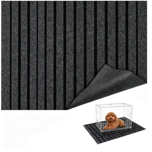 Mluyeri Extra Thick Waterproof Dog Crate Mat 47x31.5 inch for Large Dogs - Non-Slip, Washable Kennel Pad