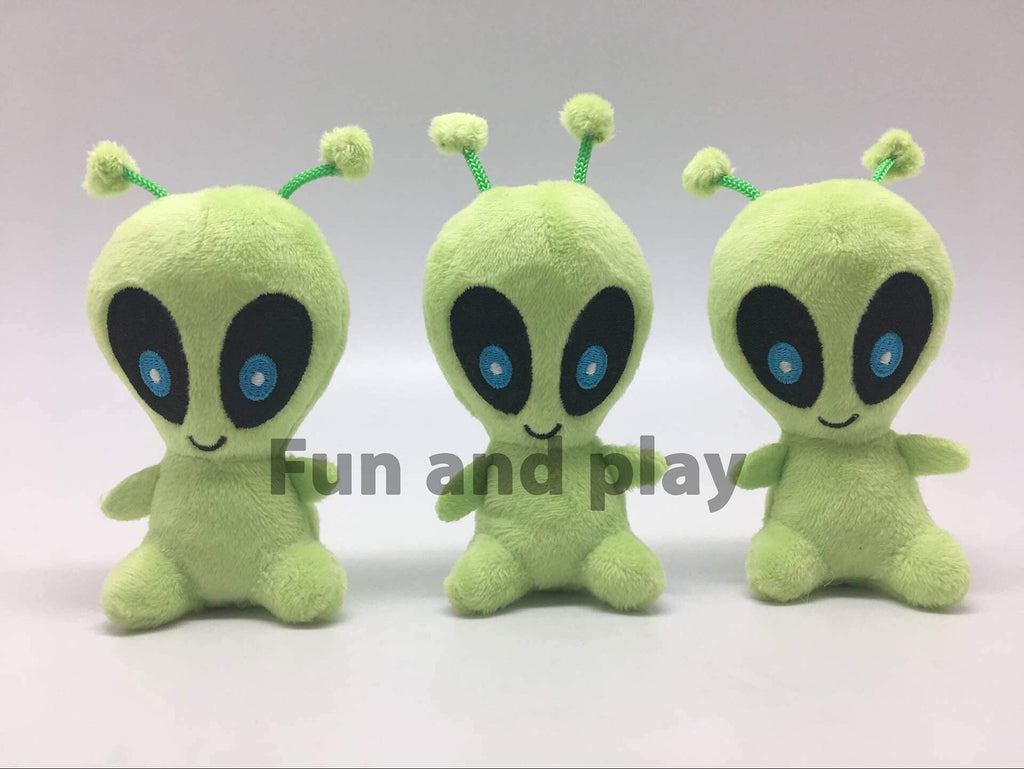 MODERN WAVE Interactive Squeaky Plush Hide and Seek Dog Toy – Spaceship & Aliens, Small