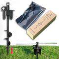 Molvyan Heavy Duty Dog Stake for Large Breeds – 13" Screw-In Ground Anchor, Holds Up to 250 lbs, Rust-Resistant Metal, Portable with Carry Bag
