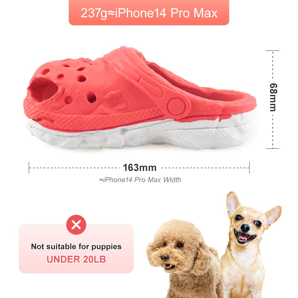 MONDOTOY Dog Chew Toy – Shoe-Shaped Natural Rubber for Aggressive Chewers, Medium Large Breeds