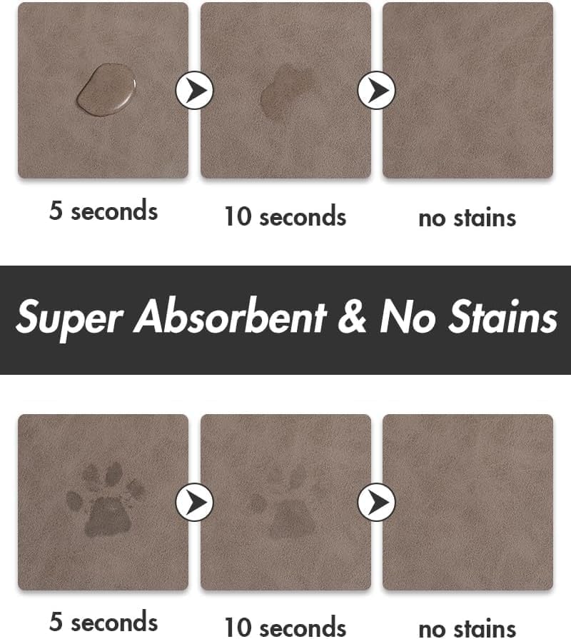 MontVoo Absorbent Dog Food Mat – Quick-Dry, Non-Slip, 22x14 Inches for Messy Eaters