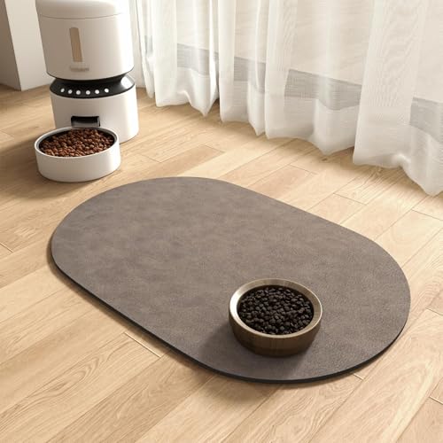 MontVoo Absorbent Dog Food Mat – Quick-Dry, Non-Slip, 22x14 Inches for Messy Eaters