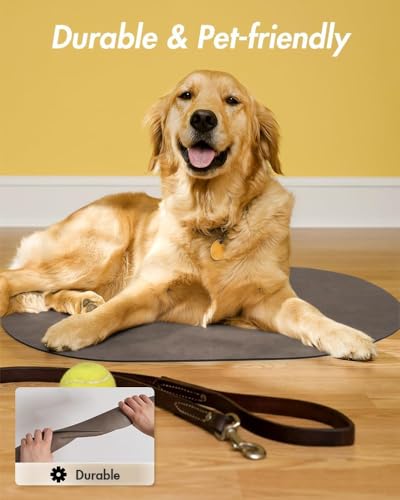 MontVoo Absorbent Dog Food Mat – Quick-Dry, Non-Slip, 22x14 Inches for Messy Eaters