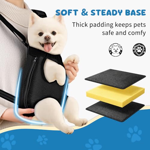 Mosago Dog Backpack Carrier for Small Dogs 7-11 Lbs – Adjustable Front/Back Wear – Legs Out Design for Walking, Hiking, Camping