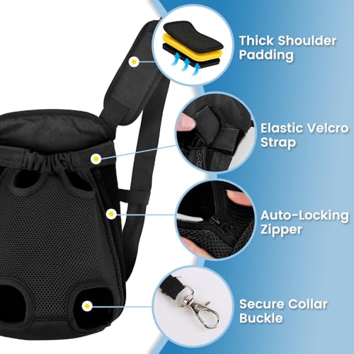 Mosago Dog Backpack Carrier for Small Dogs 7-11 Lbs – Adjustable Front/Back Wear – Legs Out Design for Walking, Hiking, Camping