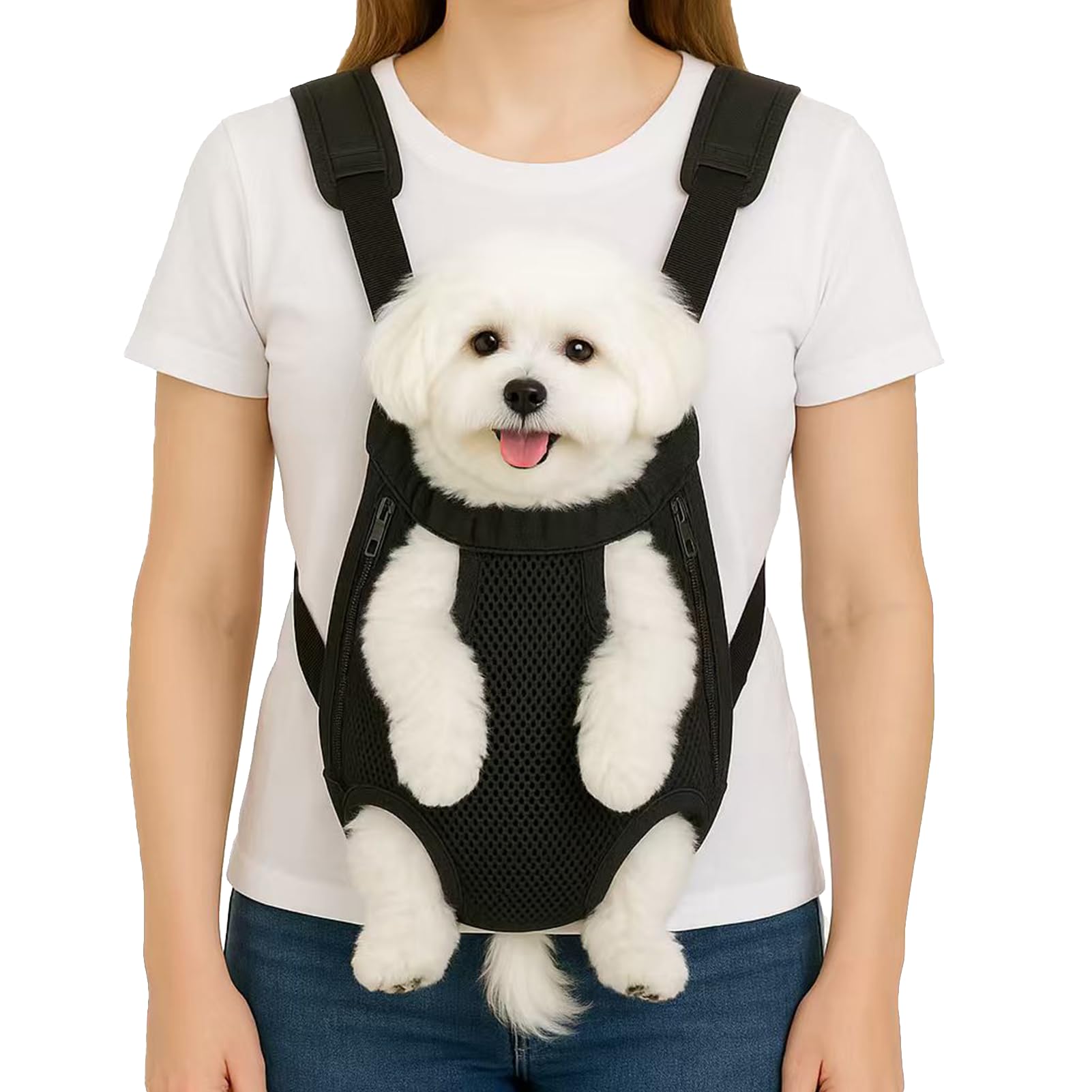 Mosago Dog Backpack Carrier for Small Dogs 7-11 Lbs – Adjustable Front/Back Wear – Legs Out Design for Walking, Hiking, Camping