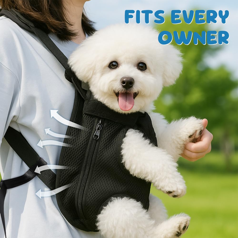 Mosago Dog Backpack Carrier for Small Dogs 7-11 Lbs – Adjustable Front/Back Wear – Legs Out Design for Walking, Hiking, Camping