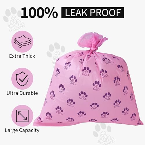 MYGODPET 300 Count Lavender Scented Biodegradable Dog Poop Bags Rolls - EPI Degradable Leak Proof Waste Bags for Dogs and Cats, 9x13 Inch