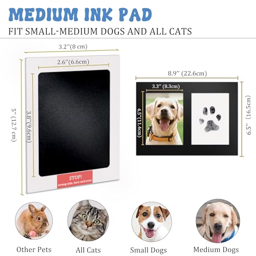 MYPAWLETS Inkless Pet Paw Print Kit - Mess-Free Clean Touch Ink Pad for Dog & Cat Prints, 4 Pack