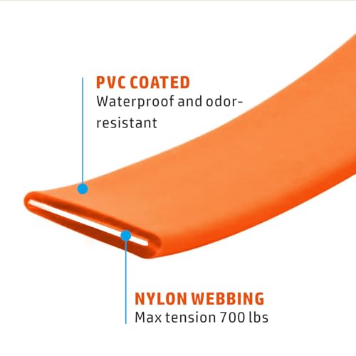 myyAA 16ft Orange Biothane Dog Leash – Waterproof, Heavy Duty, 700lb Pull Strength