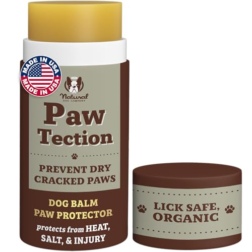 Natural Dog Company PawTection Dog Paw Wax – Protective Barrier for Hot Pavement, Sand & Trails, 2 oz Stick, Non-Toxic & Lick Safe