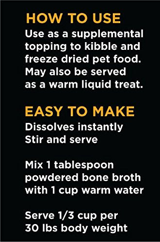 Nature's Diet Beef Bone Broth Powder for Dogs – 159 Servings, 16 oz