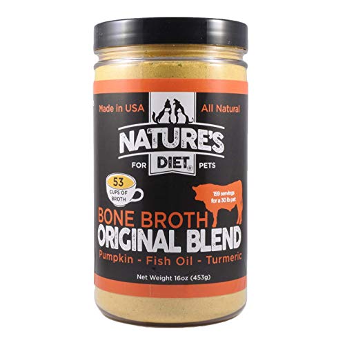 Nature's Diet Beef Bone Broth Powder for Dogs – 159 Servings, 16 oz
