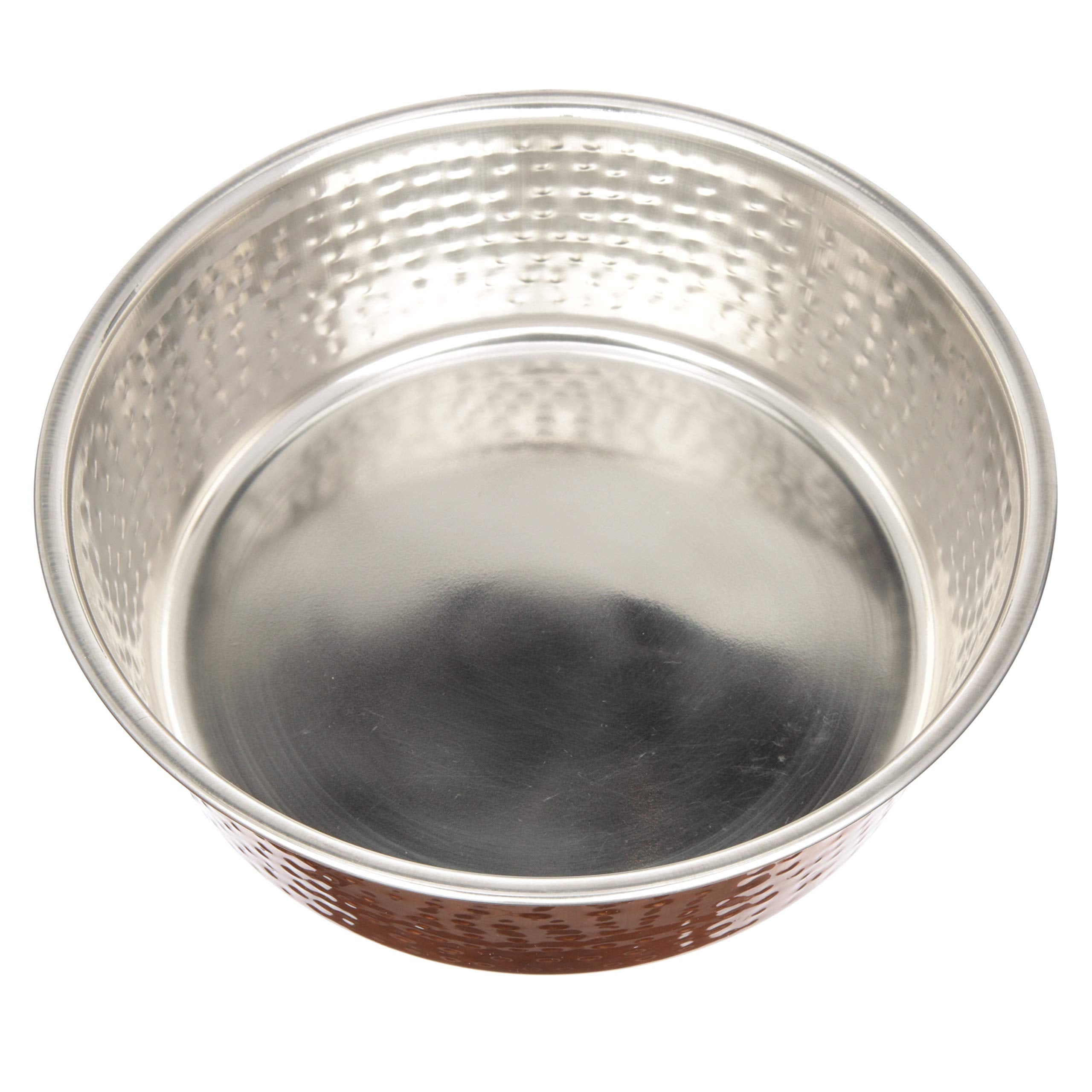 Neater Pet Brands Hammered Copper Large Dog Bowl – Stainless Steel, Non-Skid, 64 oz