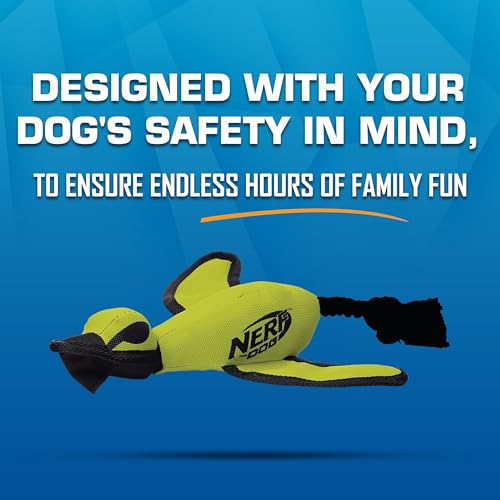Nerf Dog Trackshot Launching Duck Dog Toy – 16.5-Inch Fetch Toy for Medium & Large Breeds, Green