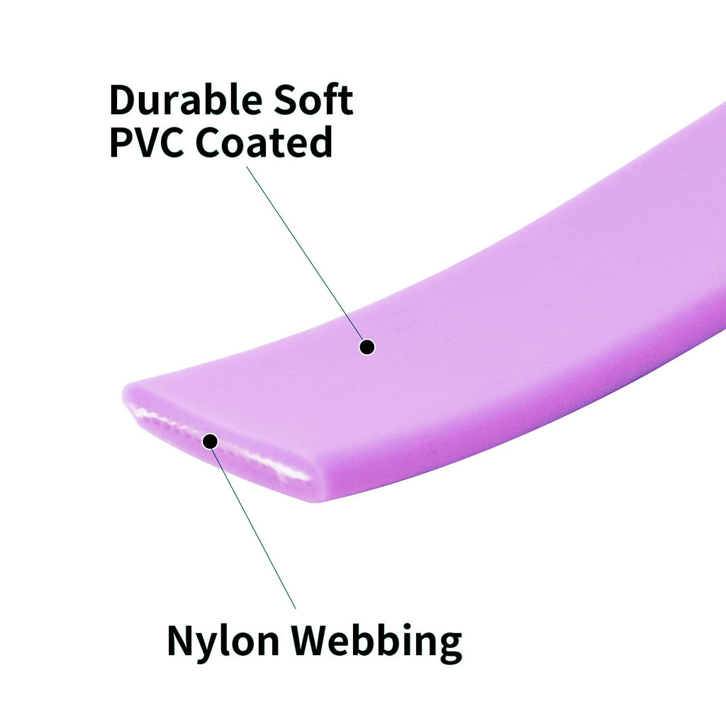 NIMBLE 15FT Waterproof Dog Training Leash - Heavy Duty Recall Long Lead for Large Medium Small Dogs (Purple)