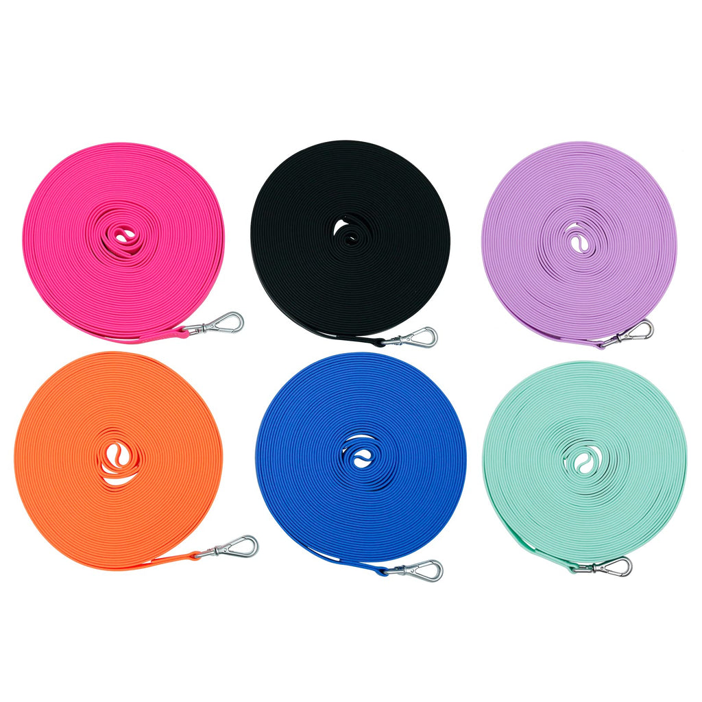 NIMBLE 15FT Waterproof Dog Training Leash - Heavy Duty Recall Long Lead for Large Medium Small Dogs (Purple)
