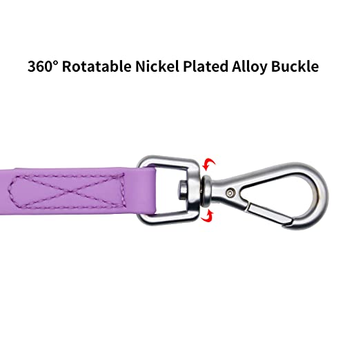 NIMBLE 15FT Waterproof Dog Training Leash - Heavy Duty Recall Long Lead for Large Medium Small Dogs (Purple)