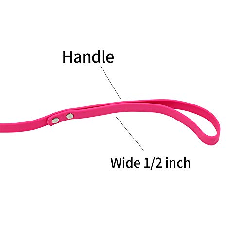 NIMBLE Waterproof Long Dog Leash 16ft - Recall Training Lead for Large Medium Small Dogs - Pink