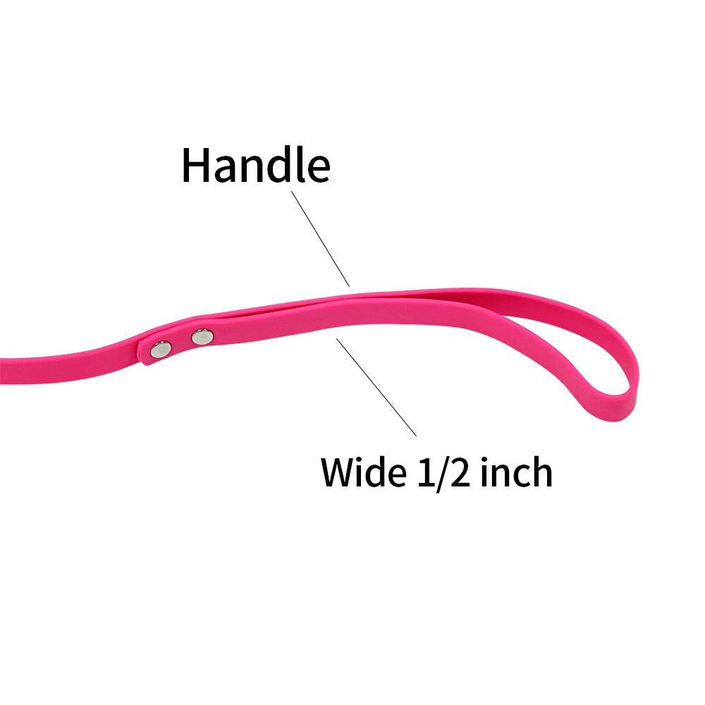 NIMBLE Waterproof Long Dog Leash 16ft - Recall Training Lead for Large Medium Small Dogs - Pink