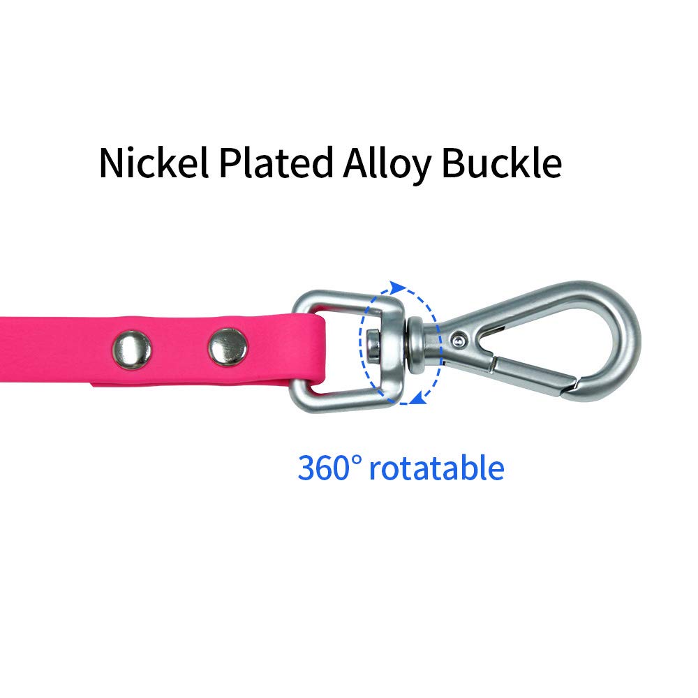 NIMBLE Waterproof Long Dog Leash 16ft - Recall Training Lead for Large Medium Small Dogs - Pink