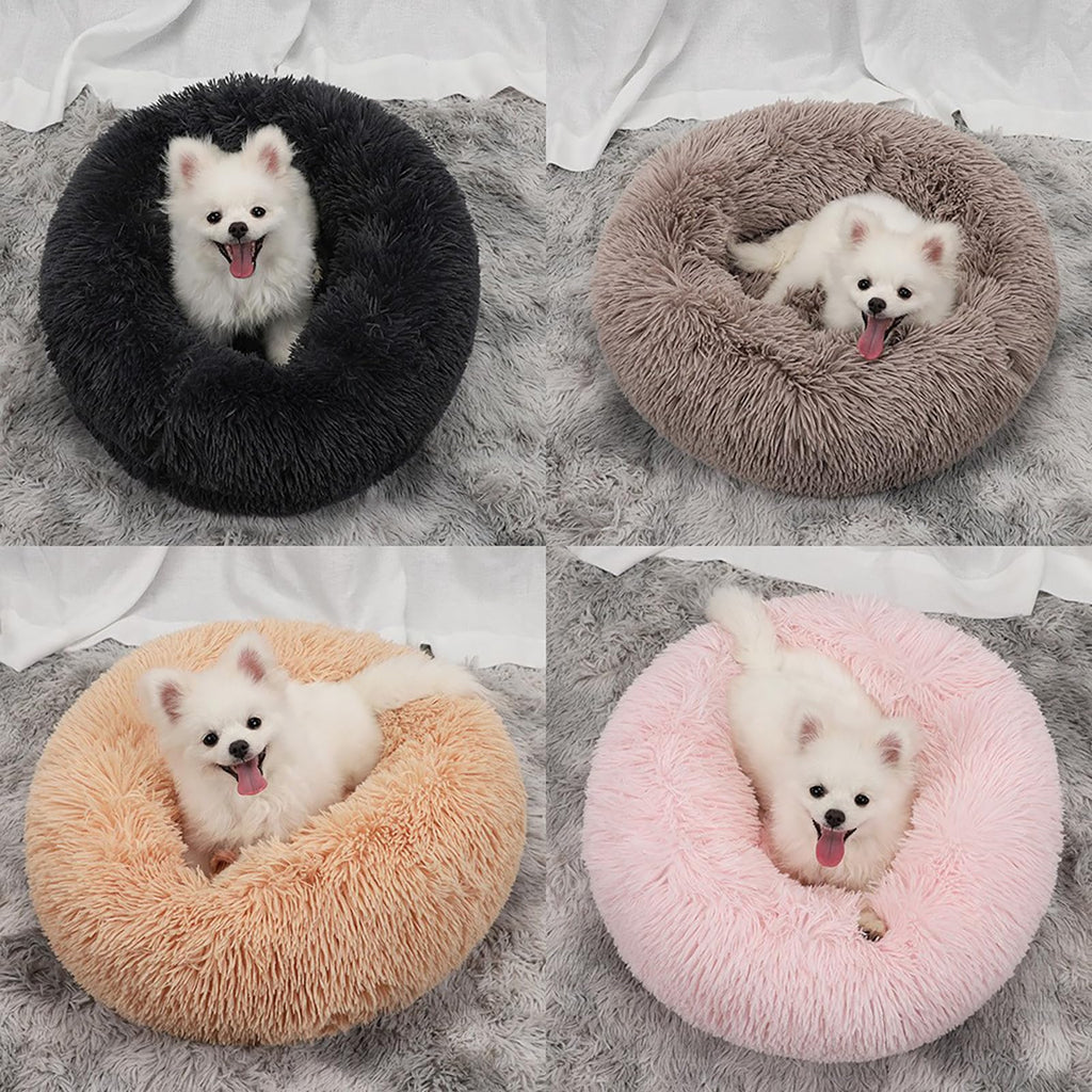 Nisrada 20-Inch Donut Pet Bed for Cats and Small Dogs – Washable, Anti-Slip Bottom, Plush PP Cotton Fill