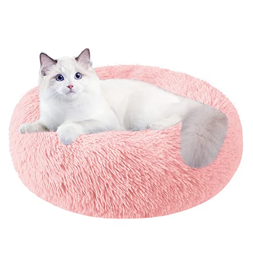 Nisrada 20-Inch Donut Pet Bed for Cats and Small Dogs – Washable, Anti-Slip Bottom, Plush PP Cotton Fill