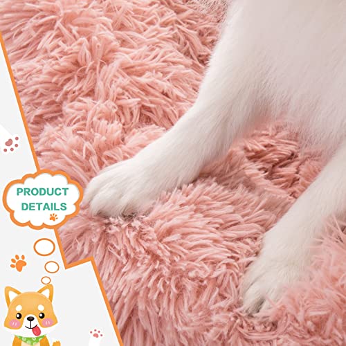 NOYAL Calming Donut Dog Bed – Small to Medium Dogs & Cats, Plush Faux Fur, Non-Slip, Machine Washable