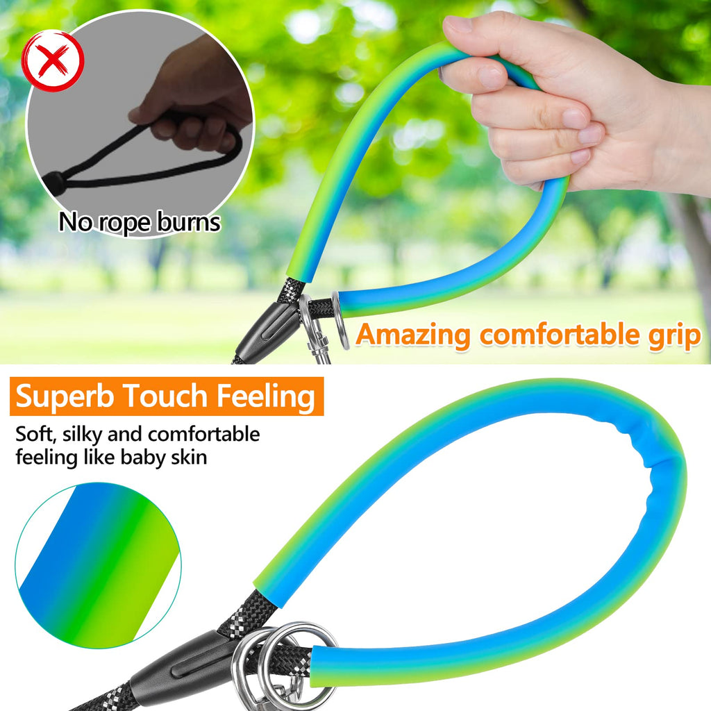 NTR 30-Foot Dog Leash with Dual Swivel Hooks, Reflective Stitching, and Comfort Grip Handle - Black