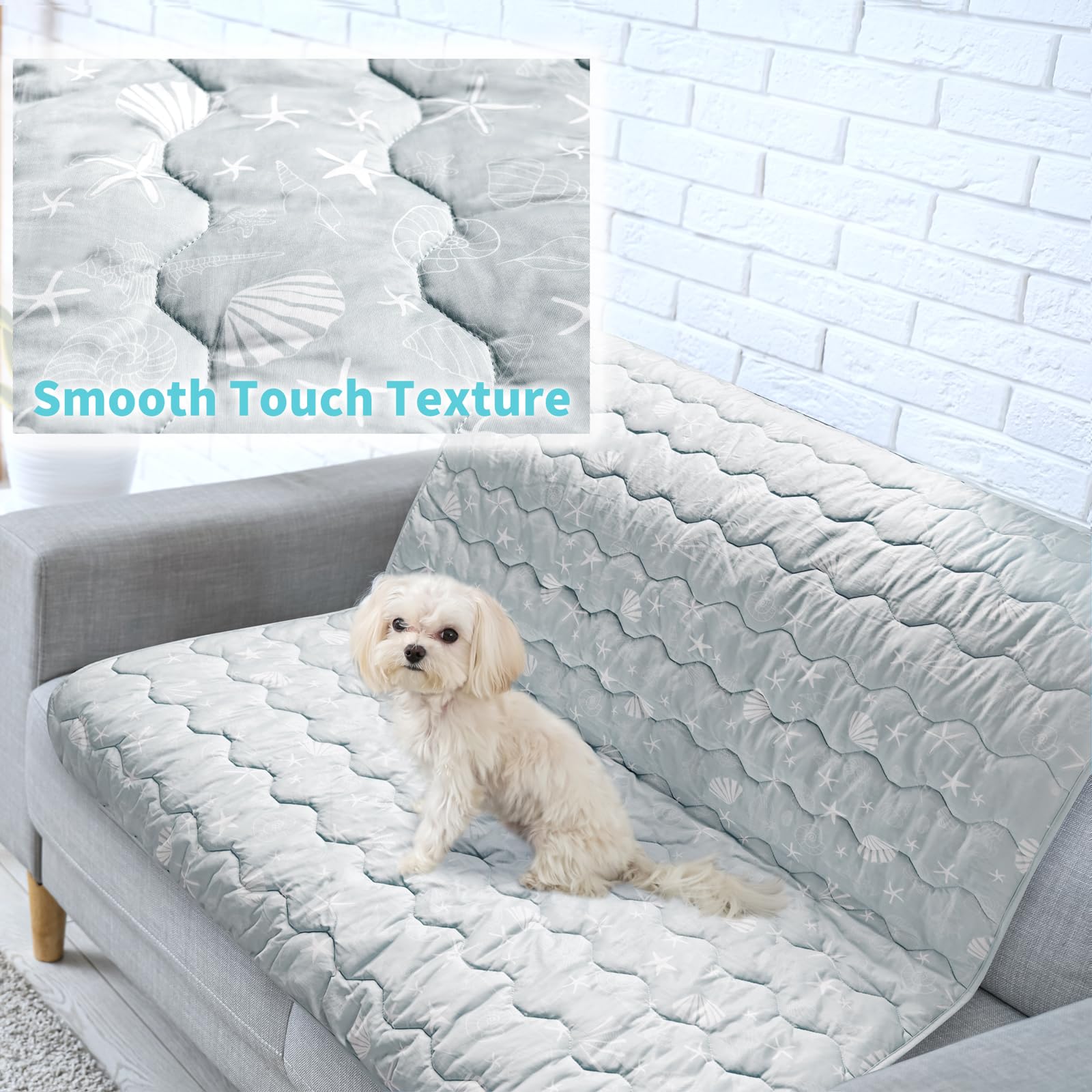 NWK Dog Cooling Blanket 30x40 Inches – Ice Silk, Q-Max>0.345, Reversible & Machine Washable (Misty Gray)