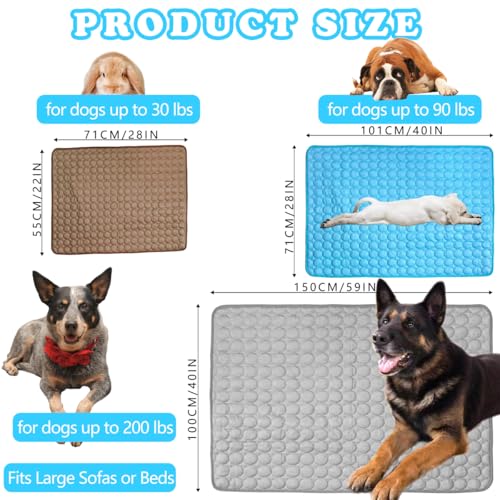NXDZI Dog Cooling Mat 40x28 Inches - Self-Cooling Fabric, Washable, Indoor/Outdoor Use for Medium Dogs