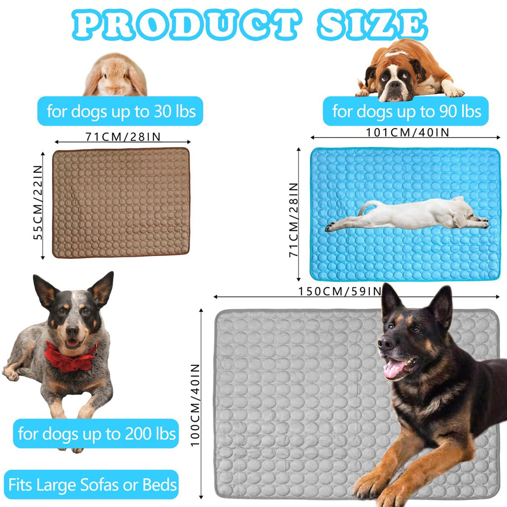 NXDZI Dog Cooling Mat 40x28 Inches - Self-Cooling Fabric, Washable, Indoor/Outdoor Use for Medium Dogs