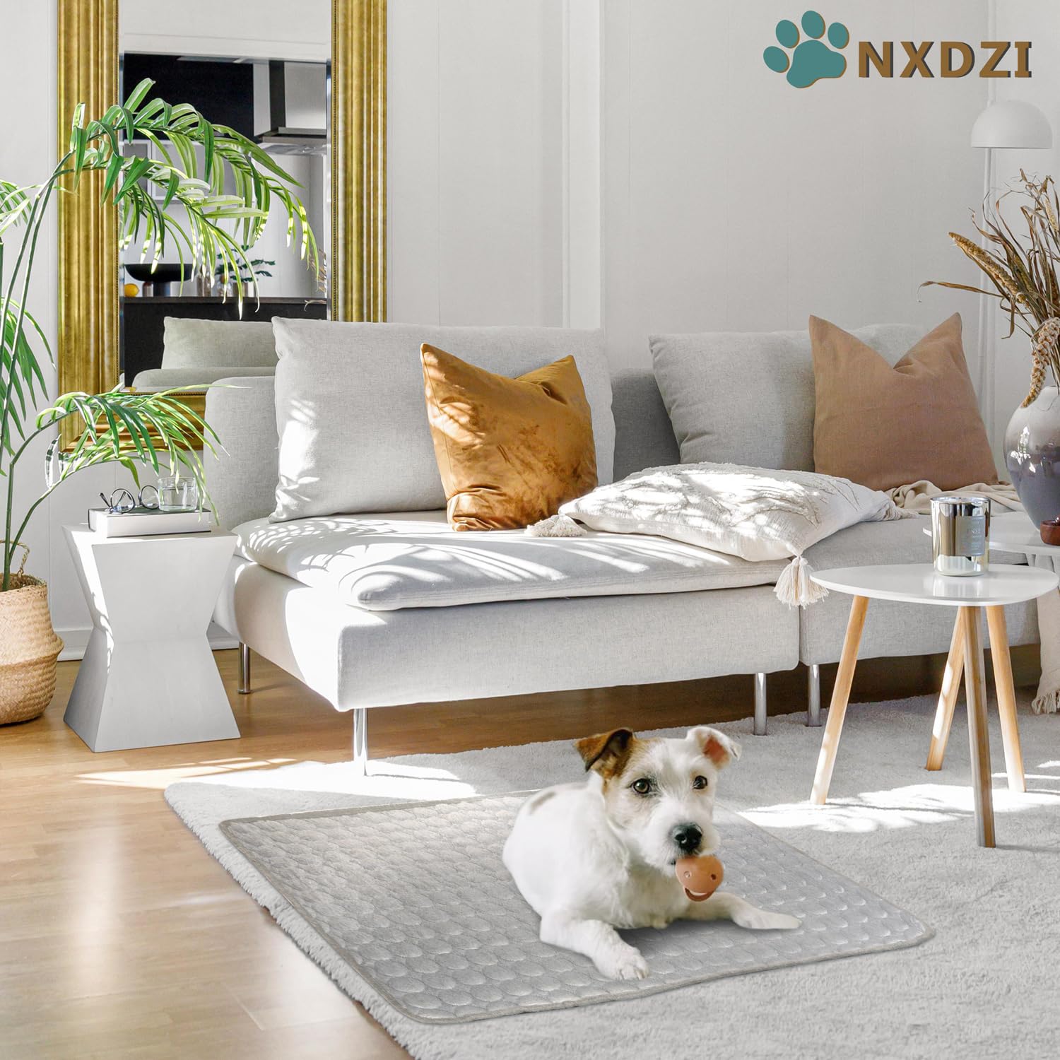 NXDZI Dog Cooling Mat 40x28 Inches - Self-Cooling Fabric, Washable, Indoor/Outdoor Use for Medium Dogs