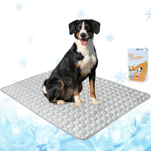 NXDZI Dog Cooling Mat 40x28 Inches - Self-Cooling Fabric, Washable, Indoor/Outdoor Use for Medium Dogs
