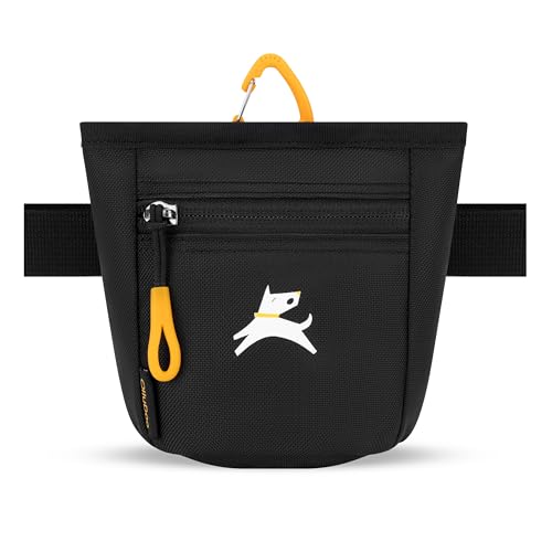 OllyDog Goodie Treat Bag – Magnetic Dog Treat Pouch with Recycled Fabric, 3 Ways to Wear, Hands-Free Training (Raven S'25)