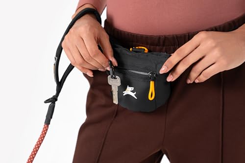 OllyDog Goodie Treat Bag – Magnetic Dog Treat Pouch with Recycled Fabric, 3 Ways to Wear, Hands-Free Training (Raven S'25)