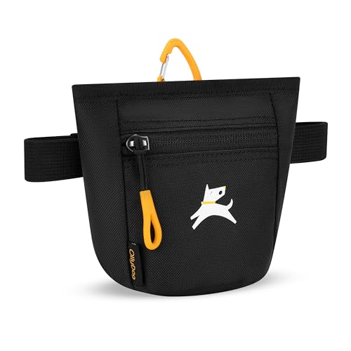 OllyDog Goodie Treat Bag – Magnetic Dog Treat Pouch with Recycled Fabric, 3 Ways to Wear, Hands-Free Training (Raven S'25)