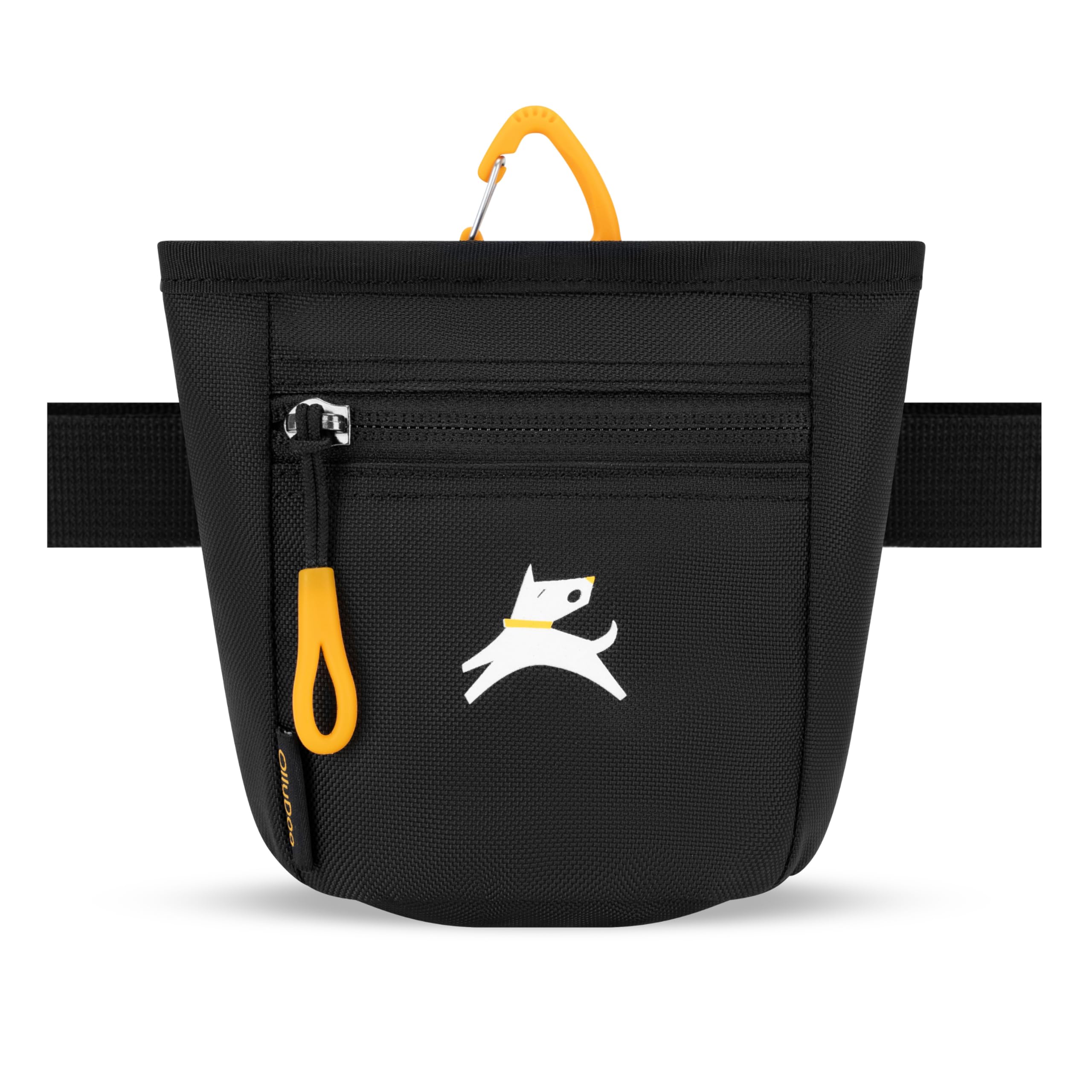 OllyDog Goodie Treat Bag – Magnetic Dog Treat Pouch with Recycled Fabric, 3 Ways to Wear, Hands-Free Training (Raven S'25)