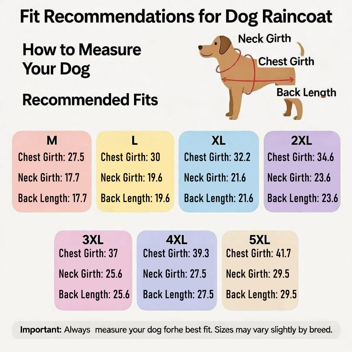 Olsa Dog Raincoat - Transparent Hooded Slicker Poncho with 4 Legs and Reflective Stripe for Small to Large Dogs