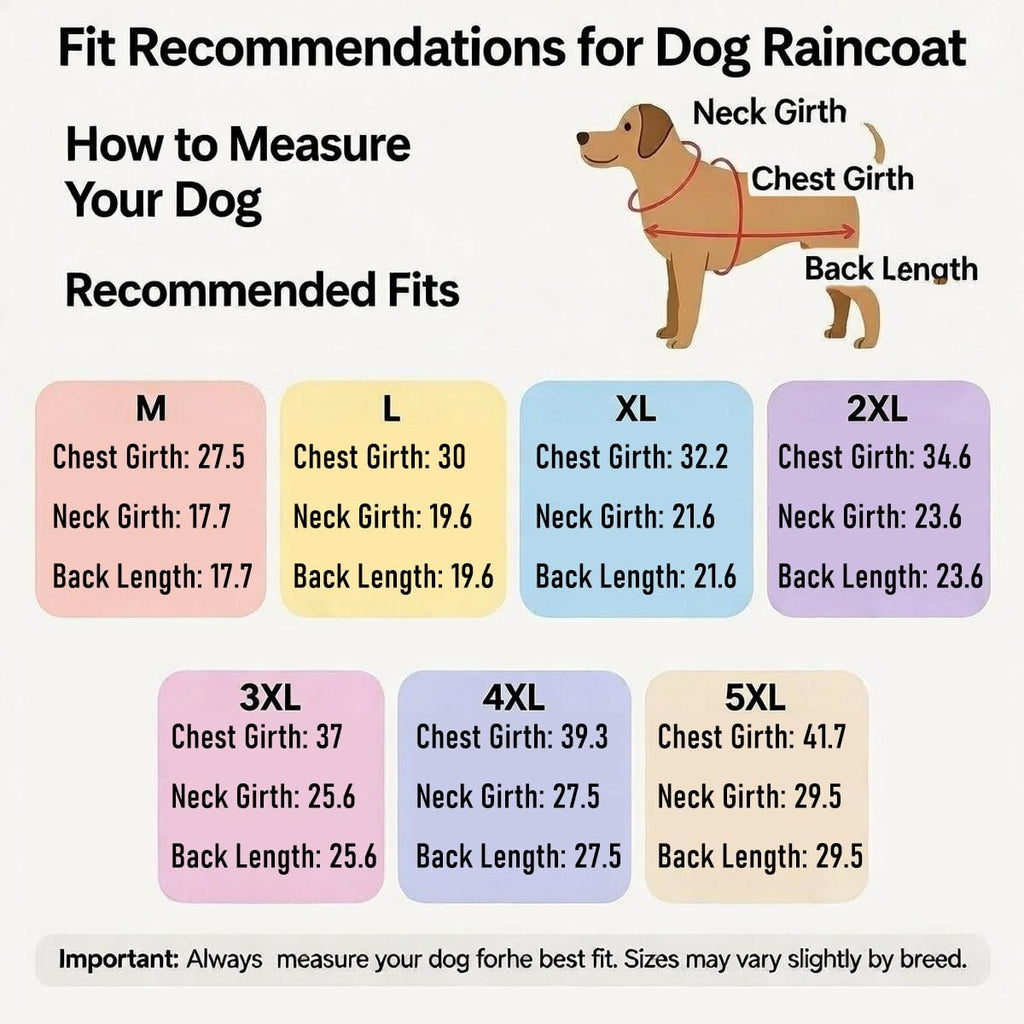Olsa Dog Raincoat – Hooded 4-Leg Poncho with Reflective Stripe, Waterproof for Small & Medium Dogs