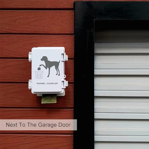 Onybte Outdoor Dog Poop Bag Dispenser – White Wall Mounted, Waterproof, Holds Standard Rolls